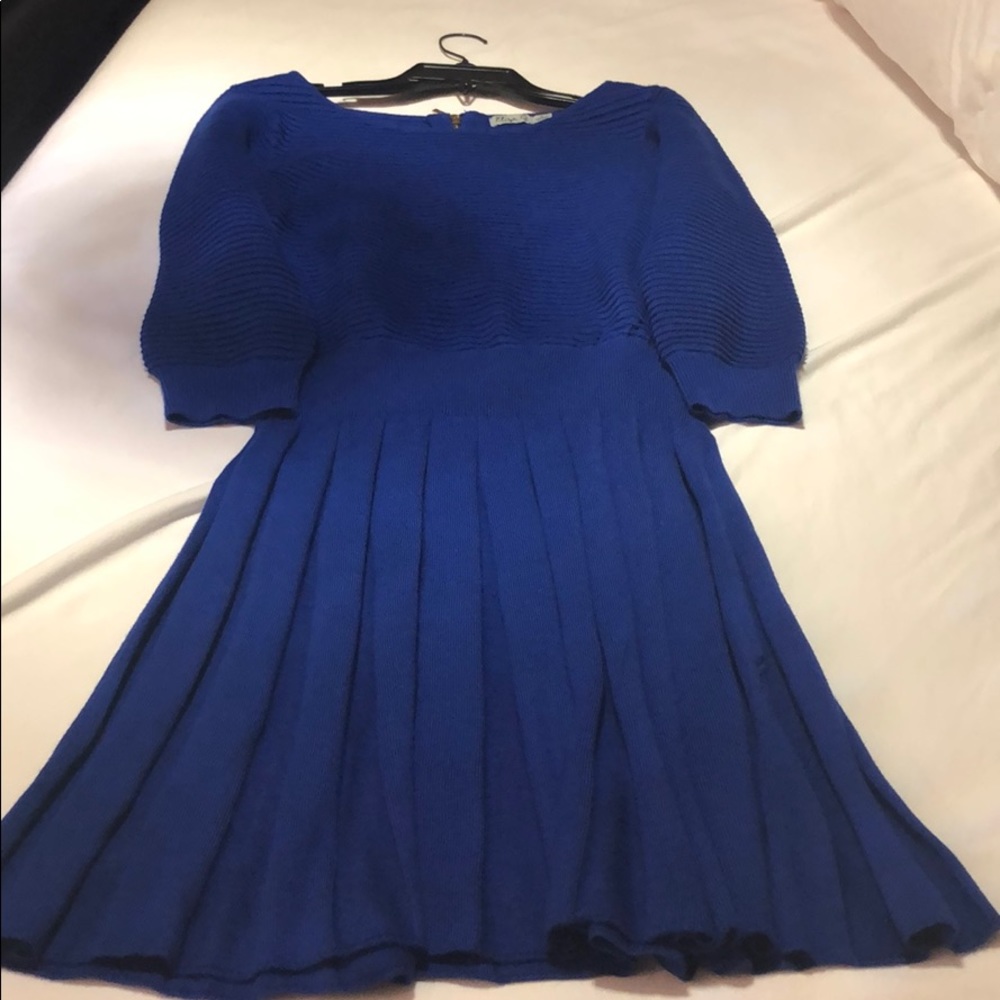 Eliza J stunning royal blue sweater dress